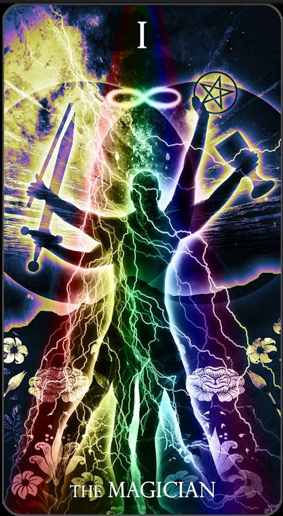 The Magician card from the Healing Light Tarot deck gallery