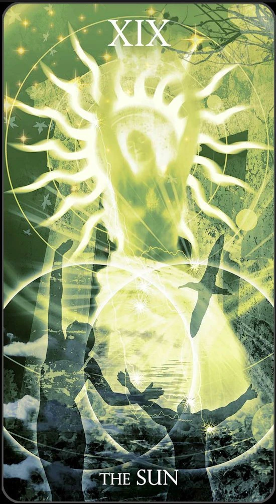 The Sun card from the Healing Light Tarot deck gallery