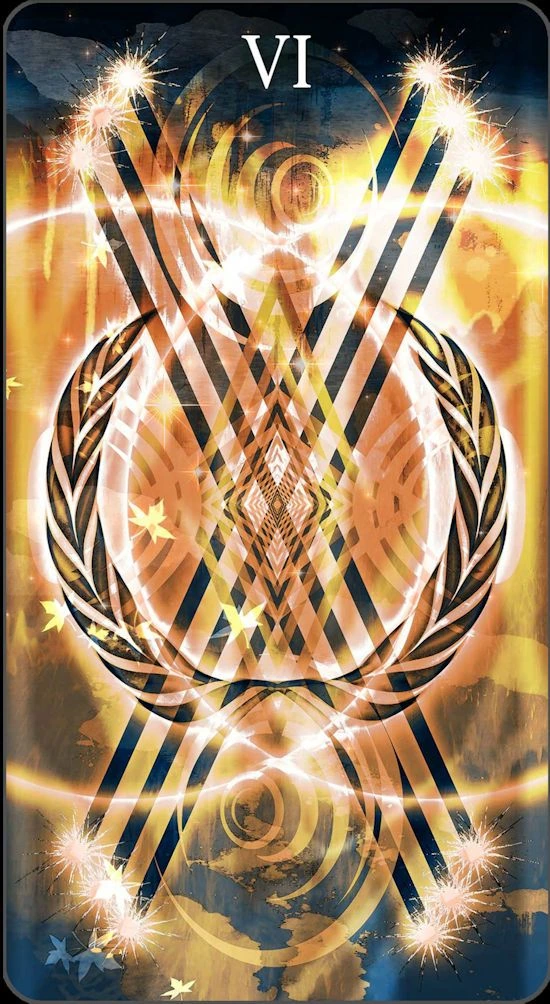 Six of Wands - Healing Light Tarot - Tarot Deck by Christopher Butler