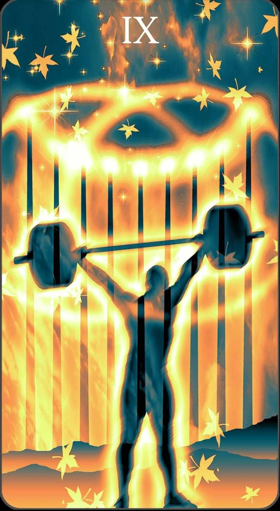 Nine of Wands - Healing Light Tarot - Tarot Deck by Christopher Butler