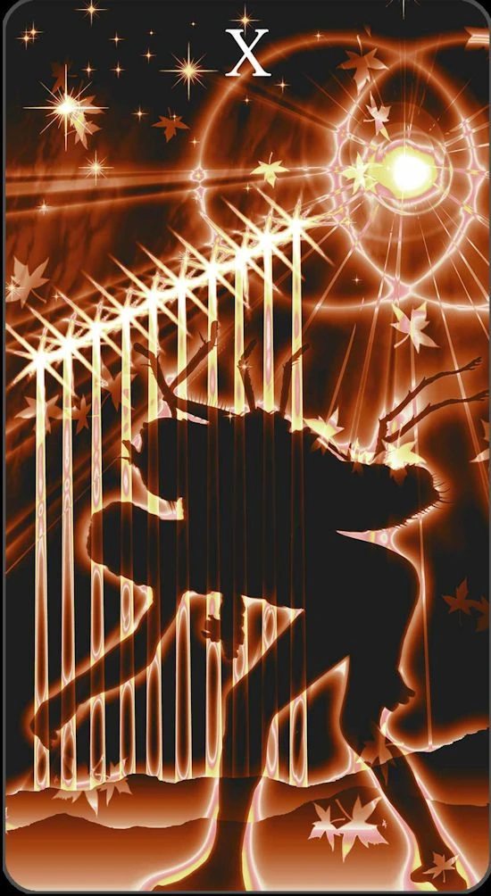 Ten of Wands - Healing Light Tarot - Tarot Deck by Christopher Butler
