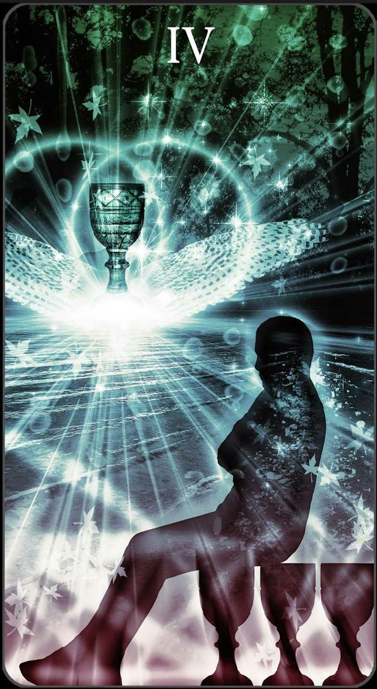 Four of Cups - Healing Light Tarot - Tarot Deck by Christopher Butler
