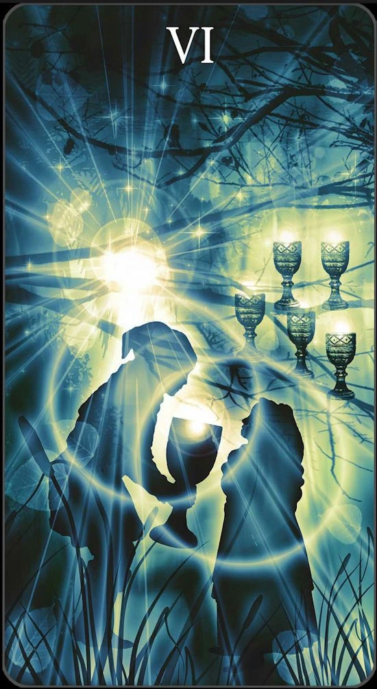Six of Cups card from the Healing Light Tarot deck gallery