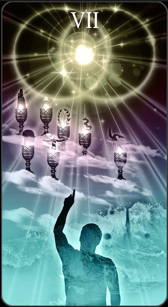 Seven of Cups - Healing Light Tarot - Tarot Deck by Christopher Butler