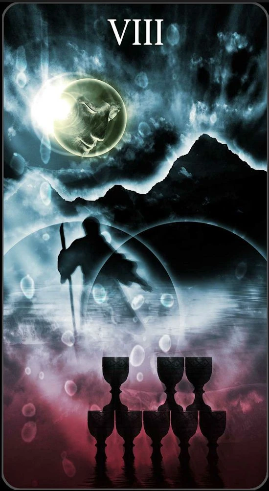 Eight of Cups - Healing Light Tarot - Tarot Deck by Christopher Butler