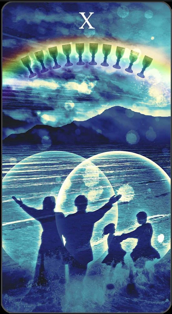 Ten of Cups - Healing Light Tarot - Tarot Deck by Christopher Butler