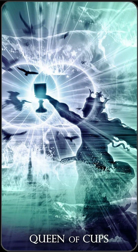 Queen of Cups card from the Healing Light Tarot deck gallery