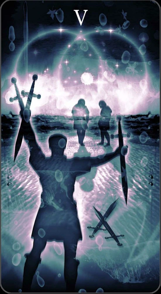 Five of Swords - Healing Light Tarot - Tarot Deck by Christopher Butler