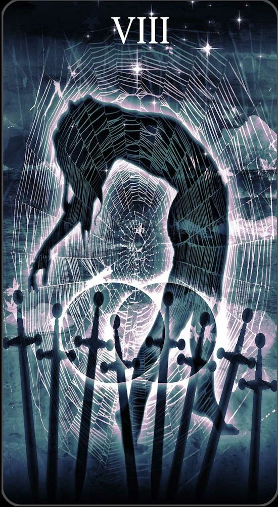 Eight of Swords - Healing Light Tarot - Tarot Deck by Christopher Butler