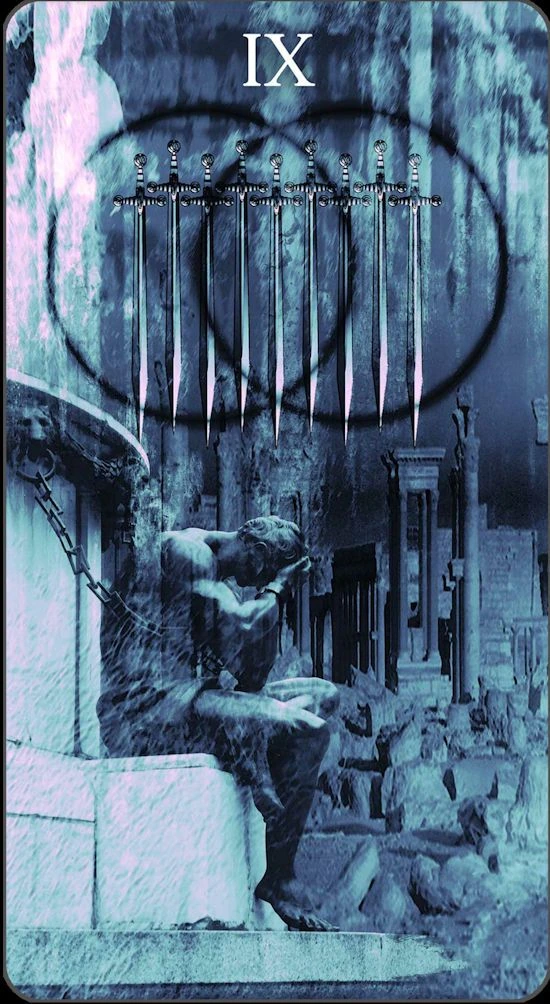 Nine of Swords - Healing Light Tarot - Tarot Deck by Christopher Butler