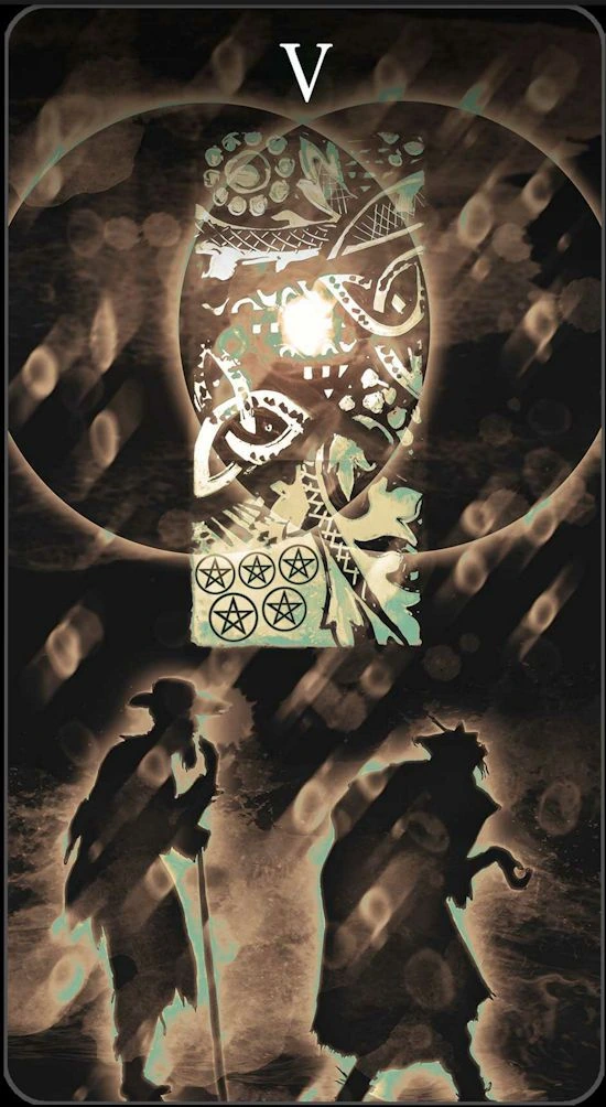 Five of Pentacles - Healing Light Tarot - Tarot Deck by Christopher Butler