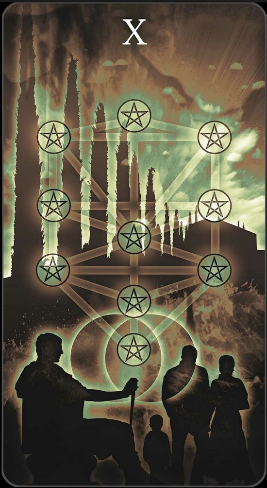 Ten of Pentacles - Healing Light Tarot - Tarot Deck by Christopher Butler