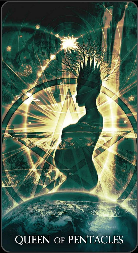 Queen of Pentacles - Healing Light Tarot - Tarot Deck by Christopher Butler