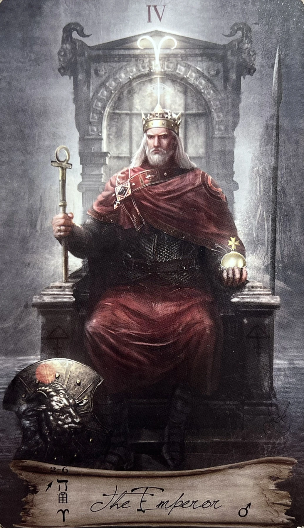 Heaven and Earth Tarot Review 13 The Emperor card from the Heaven and Earth Tarot deck gallery