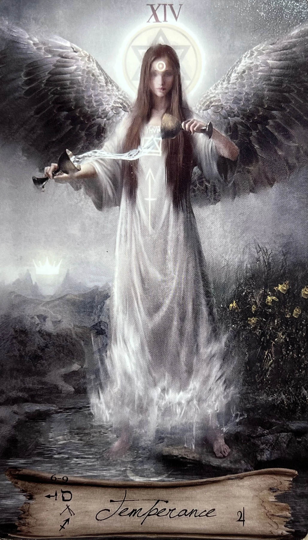 Heaven and Earth Tarot Review 18 Temperance card from the Heaven and Earth Tarot deck gallery