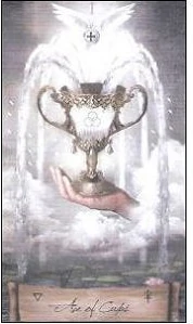 Ace of Cups card from the Heaven and Earth Tarot deck