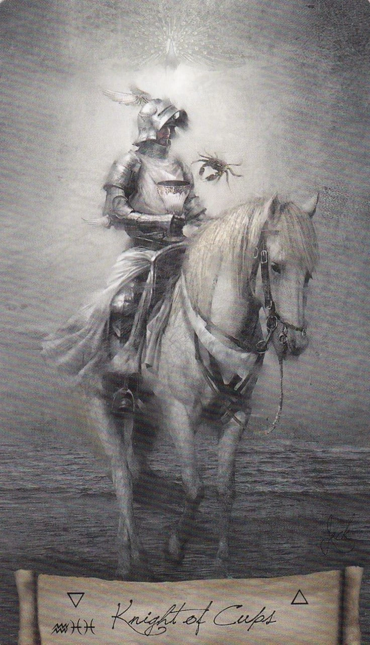 Knight of Cups card from the Heaven and Earth Tarot deck