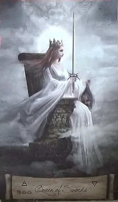 Queen of Swords card from the Heaven and Earth Tarot deck