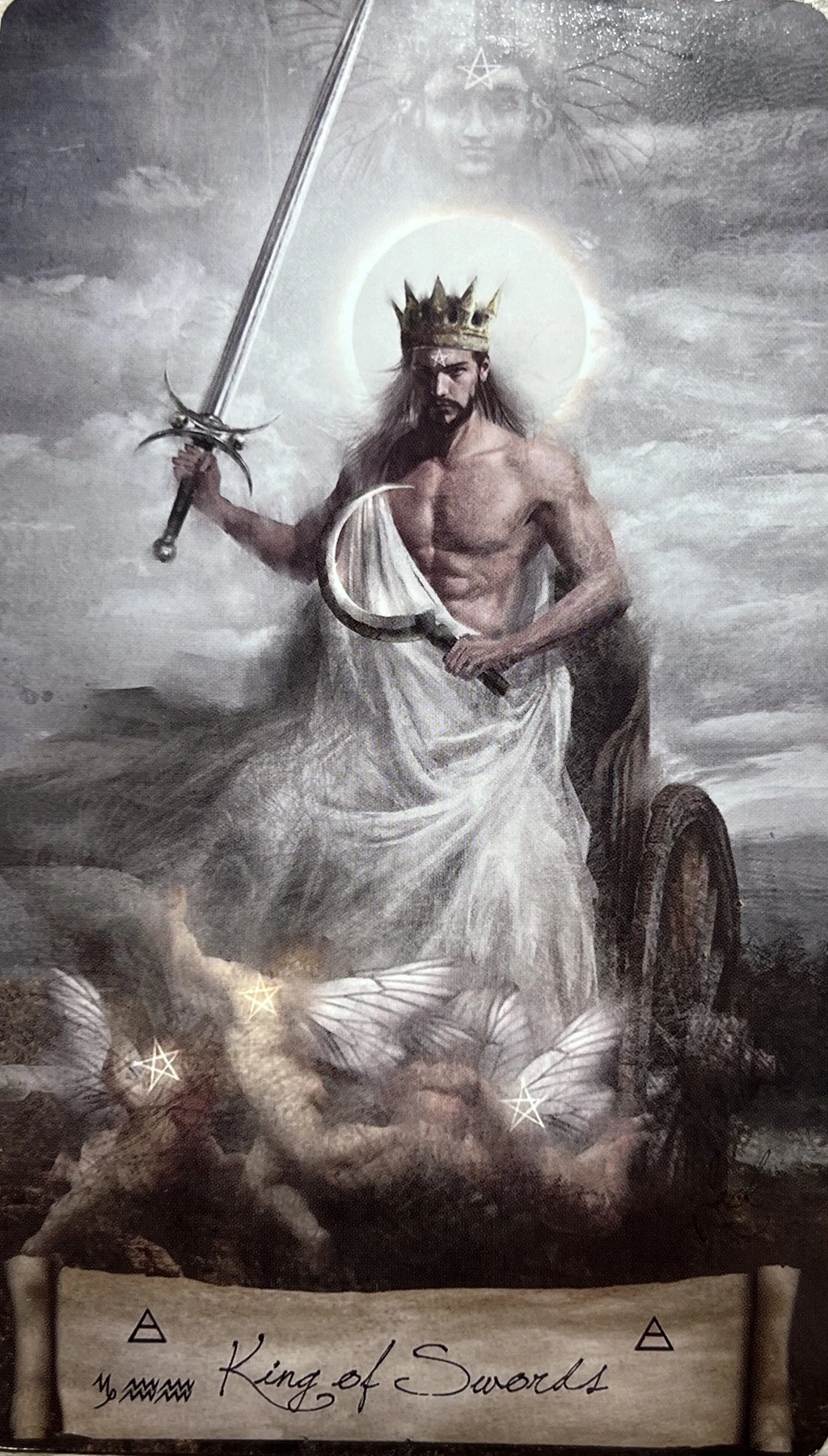 King of Swords card from the Heaven and Earth Tarot deck