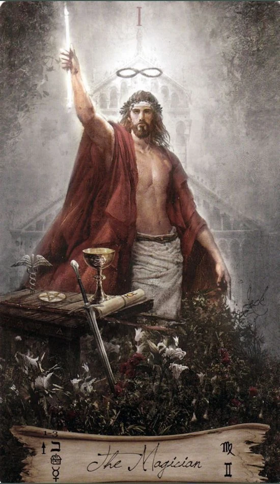 The Magician card from the Heaven and Earth Tarot deck gallery
