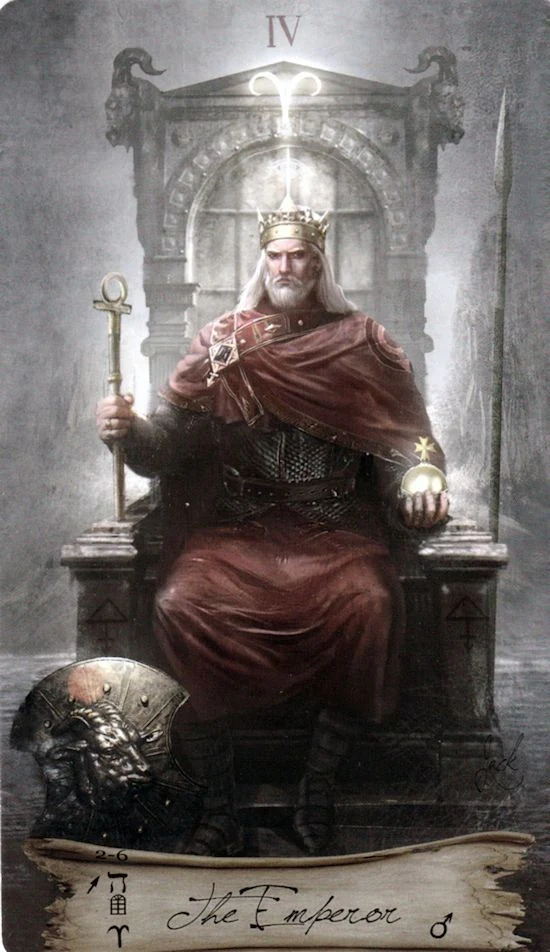 The Emperor card from the Heaven and Earth Tarot deck gallery