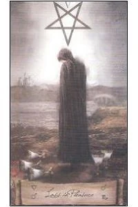 Five of Cups card from the Heaven and Earth Tarot deck gallery