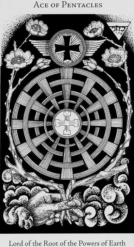 Hermetic Tarot Review 16 Ace of Pentacles (Coins) - Hermetic Tarot - Tarot Deck by Godfrey Dowson gallery