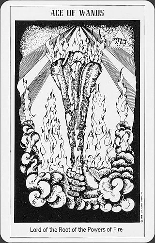 Ace of Wands - Hermetic Tarot - Tarot Deck by Godfrey Dowson