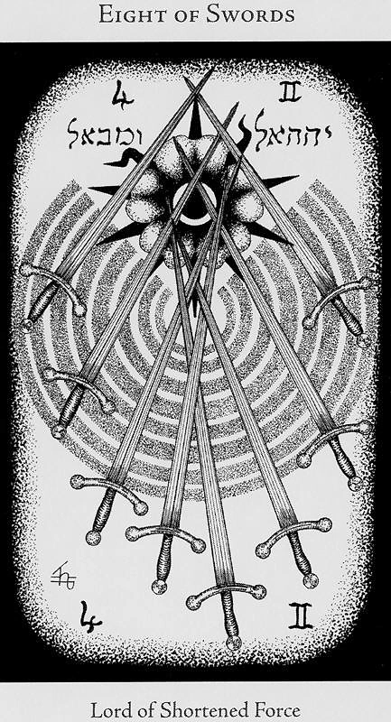 Eight of Swords - Hermetic Tarot - Tarot Deck by Godfrey Dowson