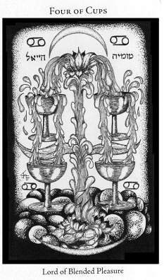 Four of Cups card from the Hermetic Tarot deck