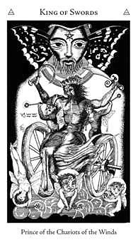 Hermetic Tarot Review 14 King of Swords - Hermetic Tarot - Tarot Deck by Godfrey Dowson gallery
