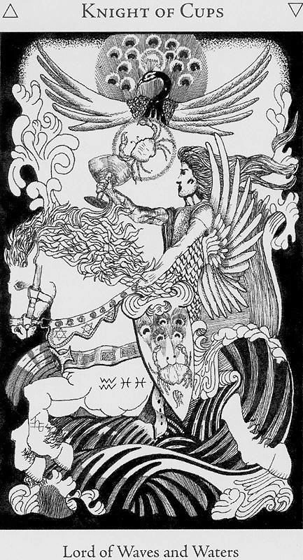Knight of Cups card from the Hermetic Tarot deck