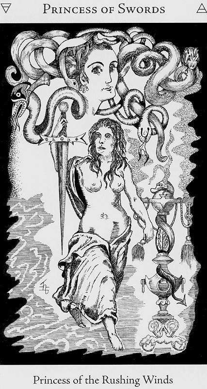 Princess of Swords - Hermetic Tarot - Tarot Deck by Godfrey Dowson