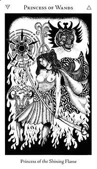 Princess of Wands card from the Hermetic Tarot deck