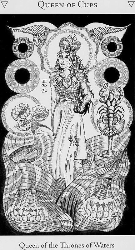 Queen of Cups card from the Hermetic Tarot deck