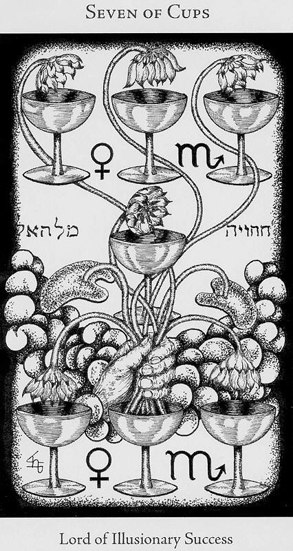Seven of Cups - Hermetic Tarot - Tarot Deck by Godfrey Dowson