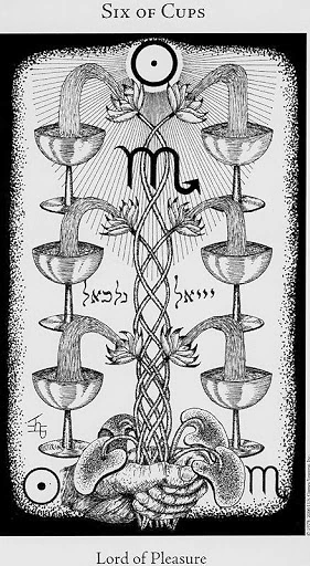 Six of Cups card from the Hermetic Tarot deck