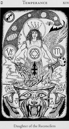 Temperance card from the Hermetic Tarot deck