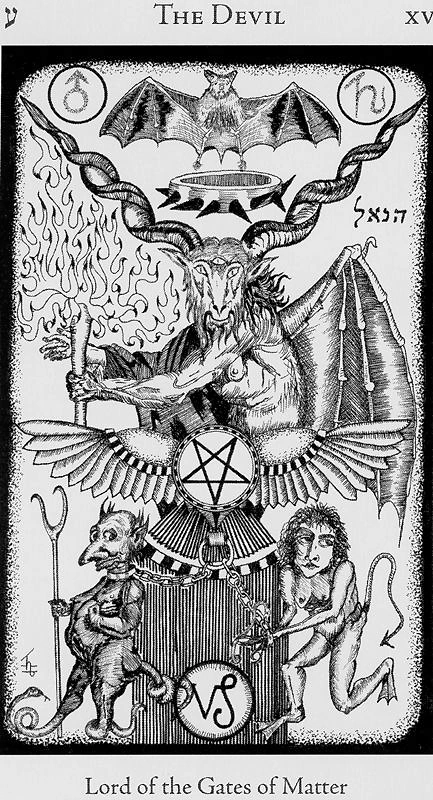 The Devil card from the Hermetic Tarot deck