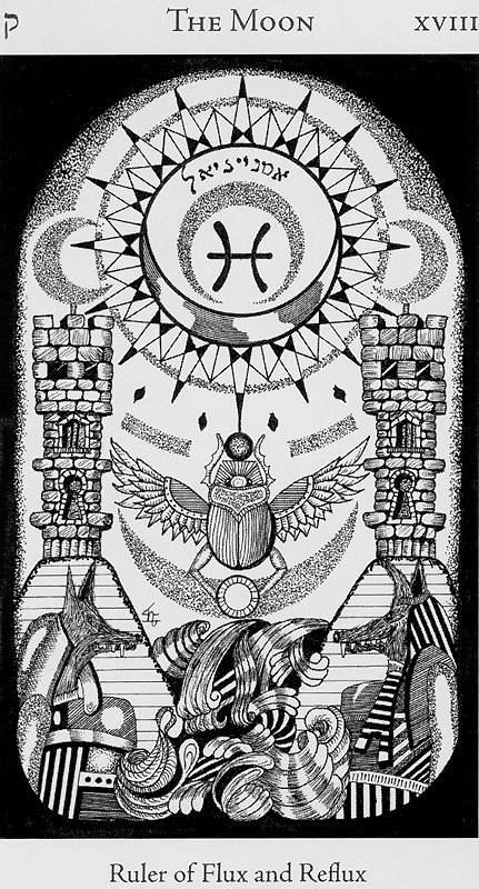 The Moon - Hermetic Tarot - Tarot Deck by Godfrey Dowson