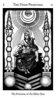 The High Priestess card from the Hermetic Tarot deck