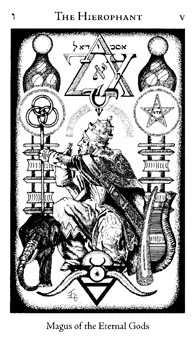 The Hierophant card from the Hermetic Tarot deck