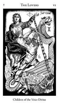 The Lovers card from the Hermetic Tarot deck