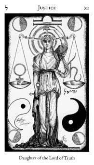 Justice card from the Hermetic Tarot deck