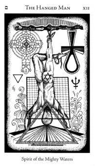 The Hanged Man card from the Hermetic Tarot deck