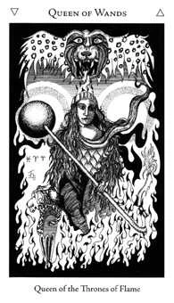 Queen of Wands card from the Hermetic Tarot deck