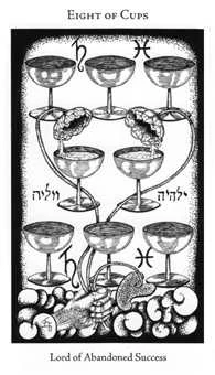 Eight of Cups card from the Hermetic Tarot deck