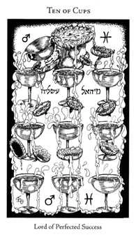 Ten of Cups card from the Hermetic Tarot deck