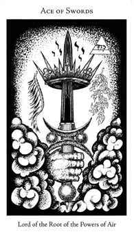 Ace of Swords card from the Hermetic Tarot deck