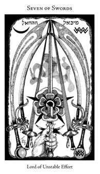 Seven of Swords card from the Hermetic Tarot deck